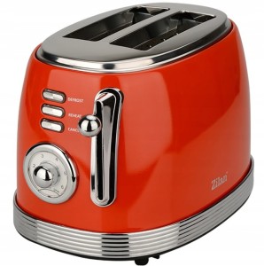 Toster  Zilan Retro Chrom 850W CZERWONY
