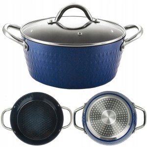Garnek  indukcja powłoka diamentowa 24CM 4L DIAMOND COOKWARE 